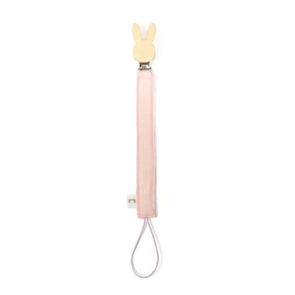 Deux Lapins Müslin Bebek Emzik Askısı - Innocent Pink